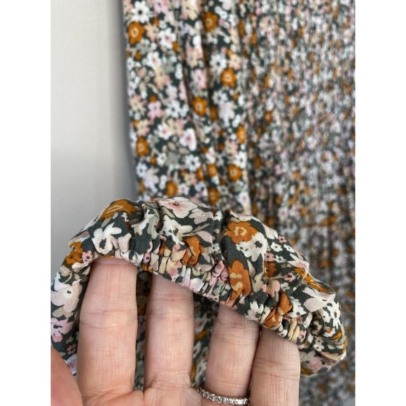 Andree by Unit Floral Long Sleeve Fit & Flare Dress Smocked MEDIUM Bohemian Boho - Picture 7 of 11